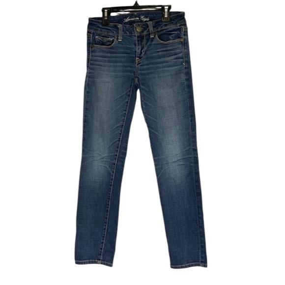 American Eagle Outfitters Skinny Blue Jeans Size 2P - Picture 1 of 8